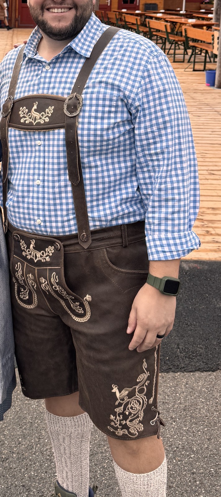 Authentic Lederhosen Men – German Oktoberfest Outfit Men – Genuine Leather