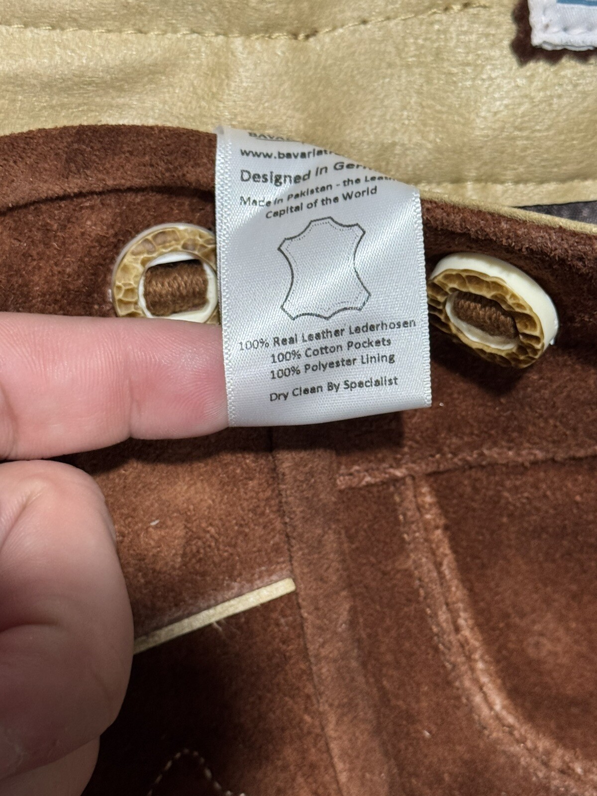 Bavaria Trachten Mens 30 Genuine Leather Light Brown Lederhosen Oktoberfest NWT