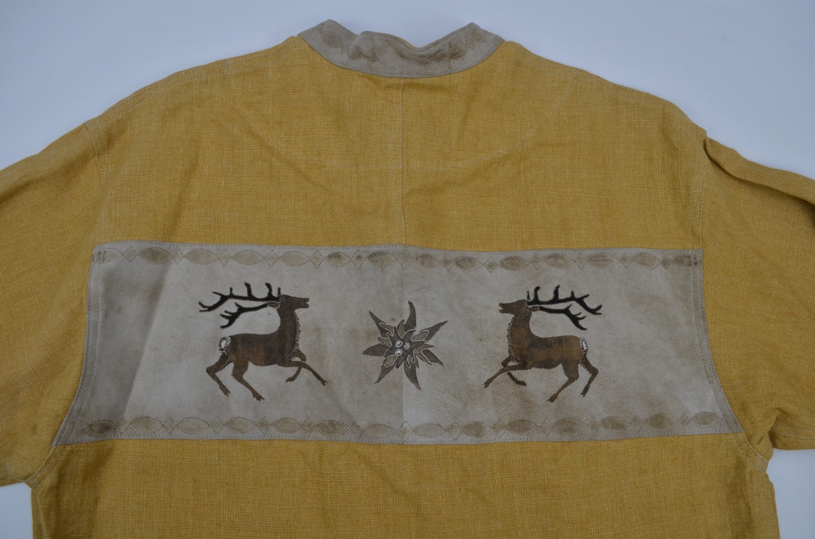 Vintage Meindl Traditional Bavarian Austrian Trachten Linen Shirt Size?