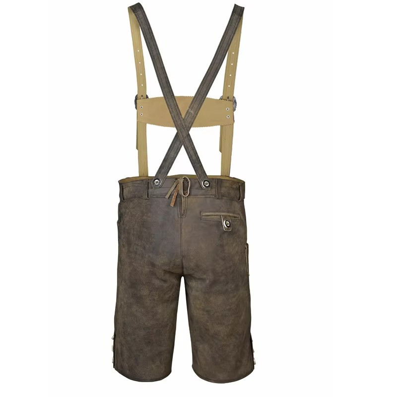 10 Pants Custom Made Mens Bavarian Leather Short Trachten Lederhosen Trousers
