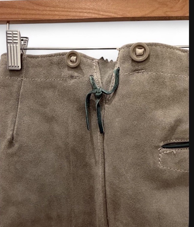 Vintage Authentic Austrian Deer Skin Lederhosen Men’s (Unisex) Shorts Size 40