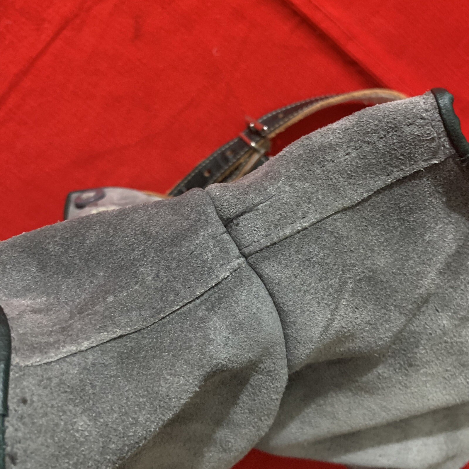 Vintage Kids Gray Suede Traditional Bavarian Lederhosen