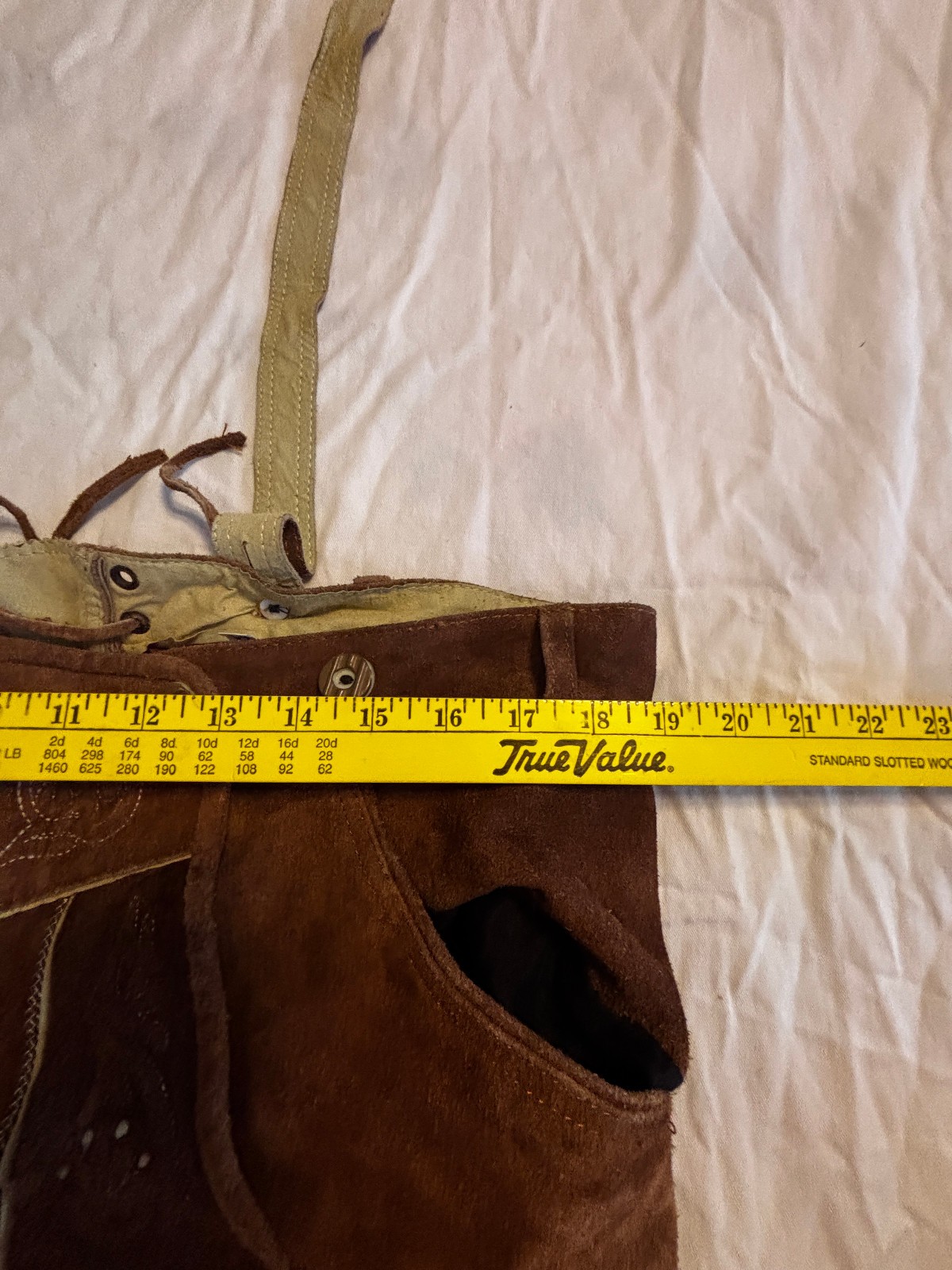 Bavarian Lederhosen Suede Leather German Oktoberfest Pants Authentic Men 54 / L