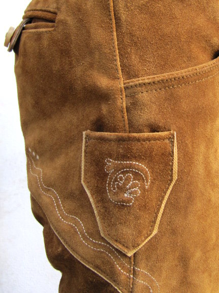 HIRSCHBERGER Trachten Lederhose Kniebund Gr. 46 – 72 Wildleder braun Camel