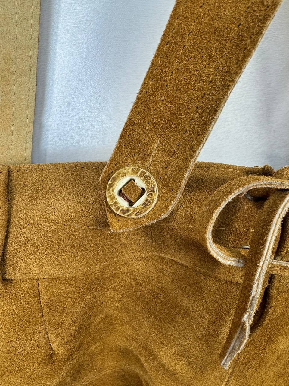 Almbock Genuine Leather Suede Lederhosen Bavarian Oktoberfest Trachten Men 48