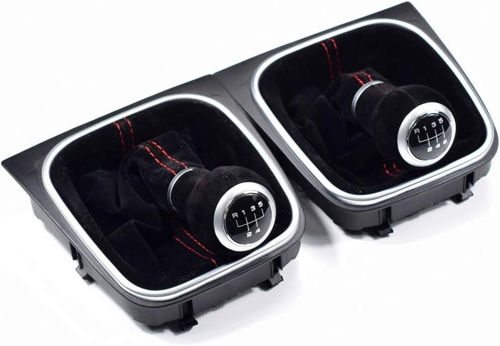 6 Speed Shift Knob Boot Cover Suede Leather for VW Golf 5 6 MK5 MK6 R32 GTI