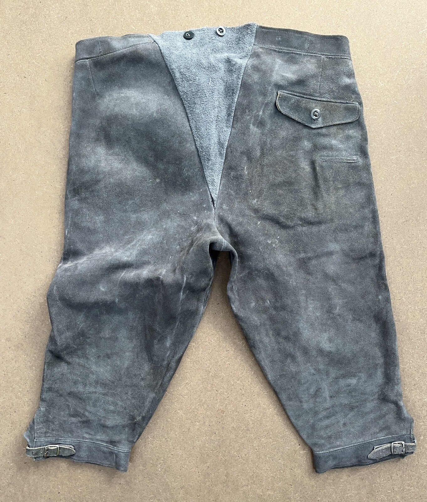 Vintage Lederhosen Leather Pants No Size Tag Zipper And belt