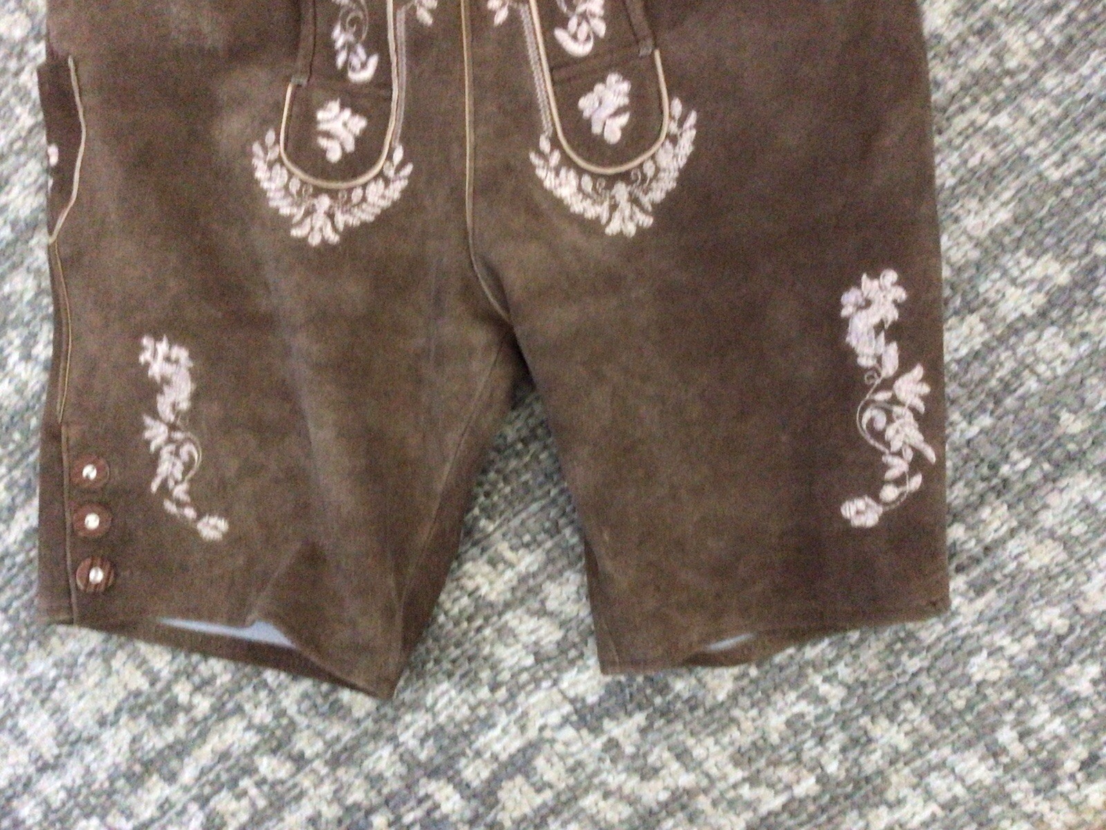 Bavarian Oktoberfest Lederhosen Shorts German Tracht Outfit brown Size 36
