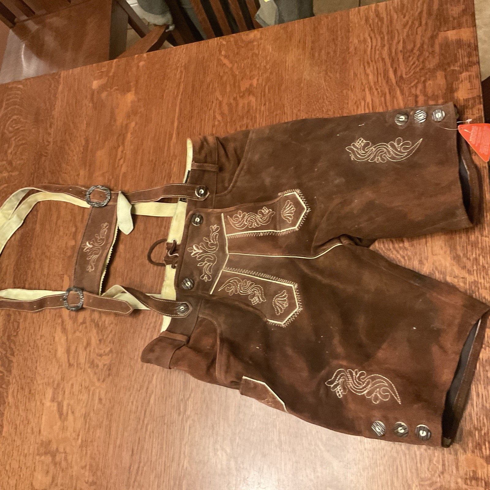 Leather Suspendered Shorts Vintage German Bavarian BY SMART LEATHER