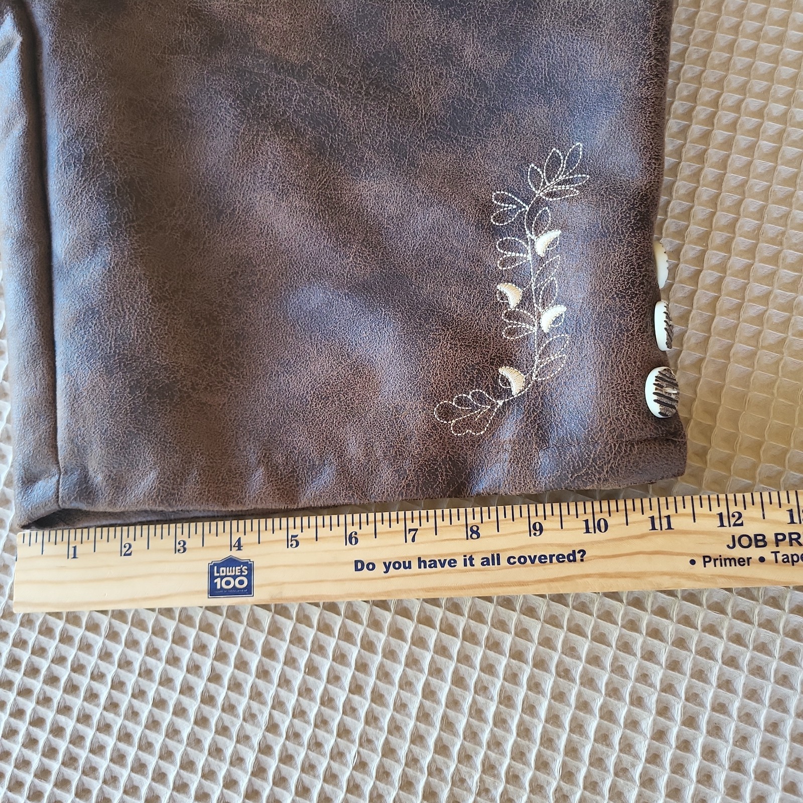 SMOG Men’s XL Brown Embroidered Lederhosen Bavarian Shorts Oktoberfest Munich