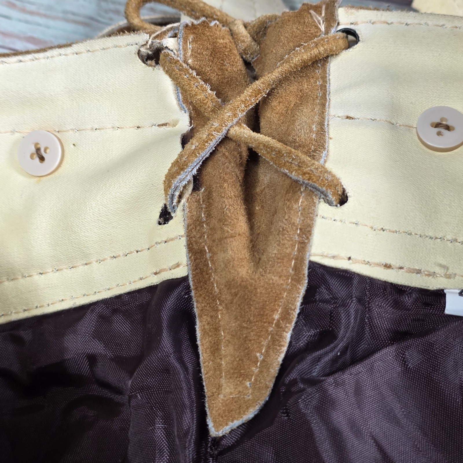 Vintage German Lederhosen With Embroidered Detailing & Suspenders