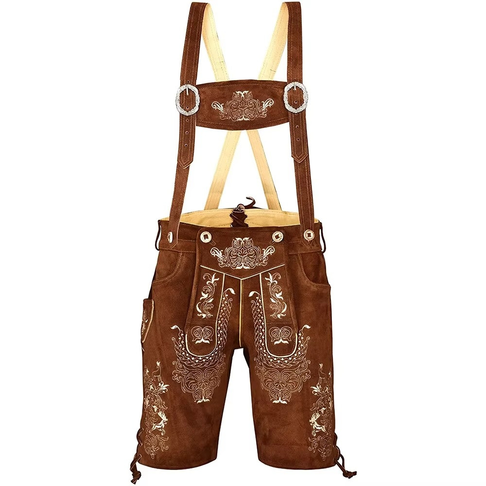10 Pcs Traditional German Bavarian Lederhosen Oktoberfest Trachten Man Trousers