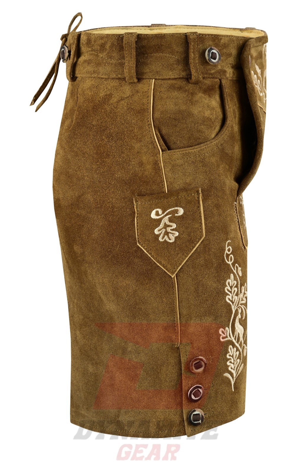 New German Bavarian Trachten Leather Women Oktoberfest Hand Crafted Skirt