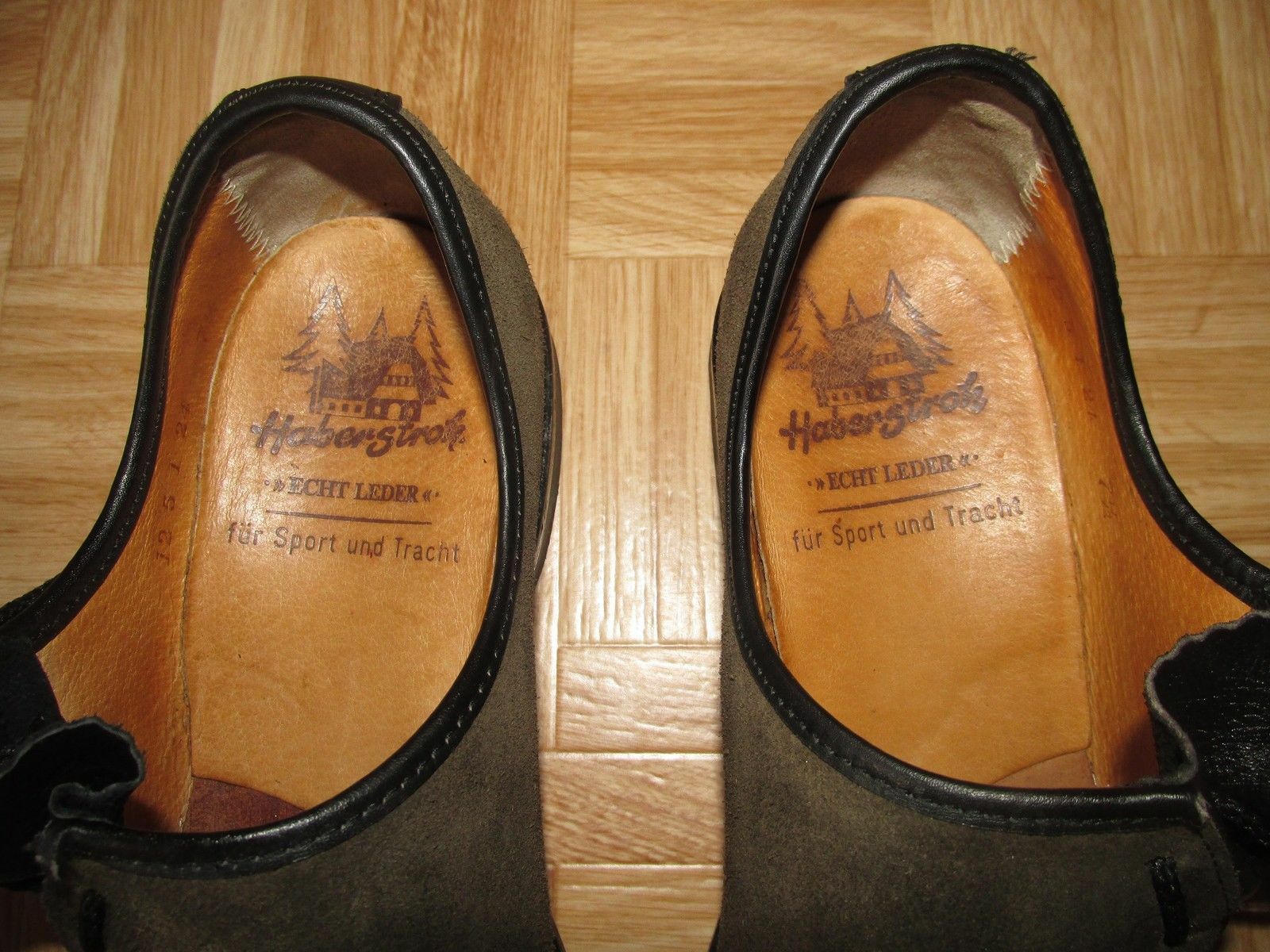 Vintage Haberstroh Suede Oatmeal Shoes Size 41.5 UK 7.5