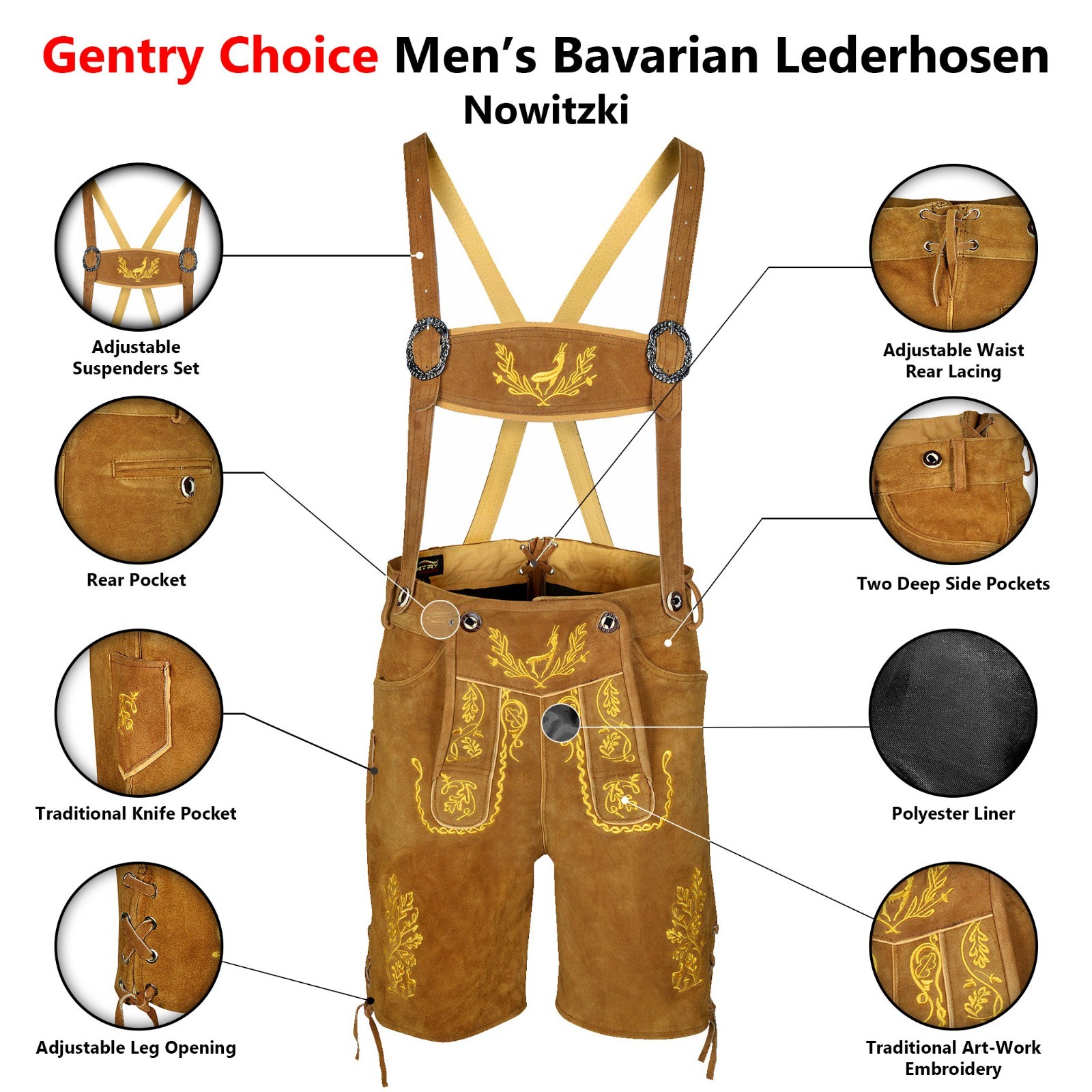 Mens Oktoberfest Lederhosen Outfit German Costume Set Bavarian Shirt Hats Socks
