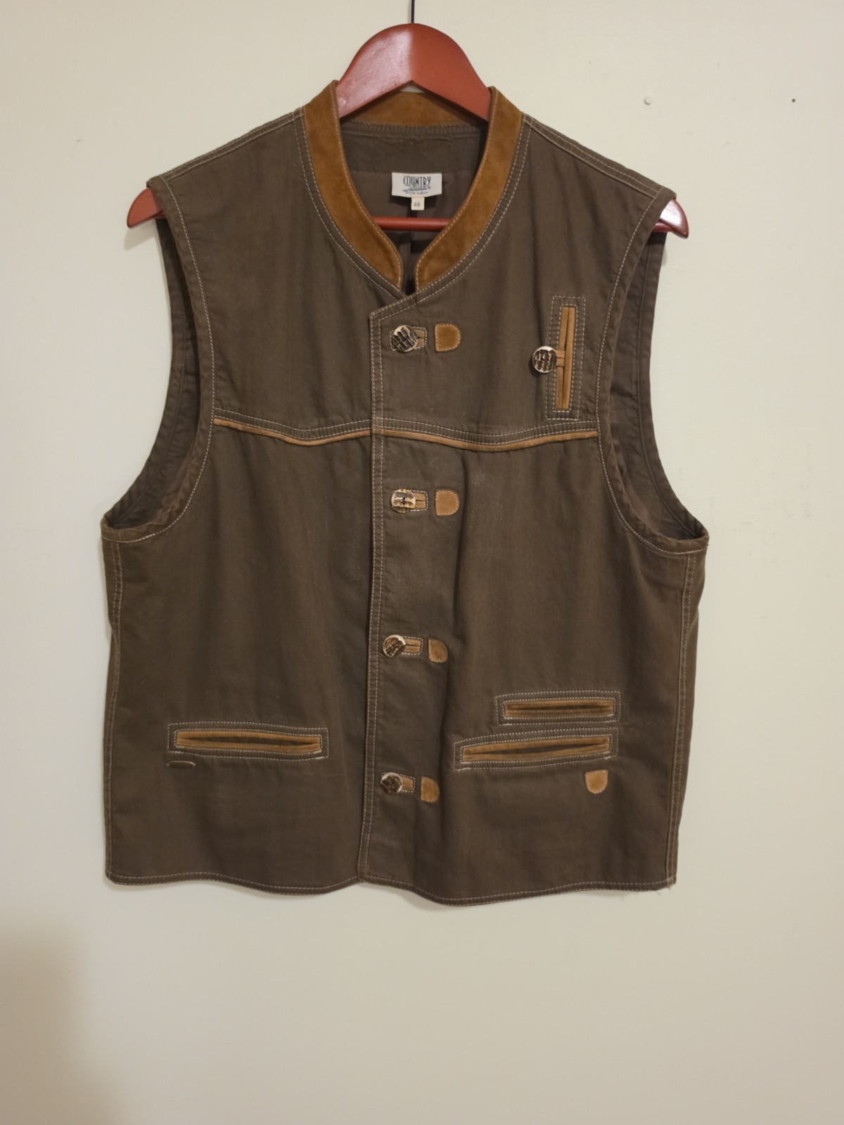 Vintage Country Line German Trachtenweste Traditional Vest Men’s Sz 48 US Sm/med