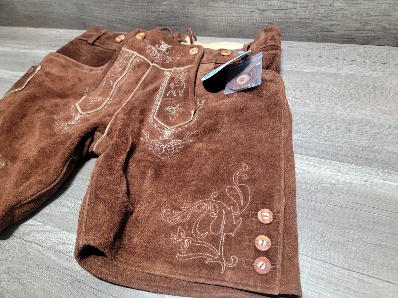 NWT Genuine Schoneberger Bavarian Lederhosen Trachten Couture Size 40