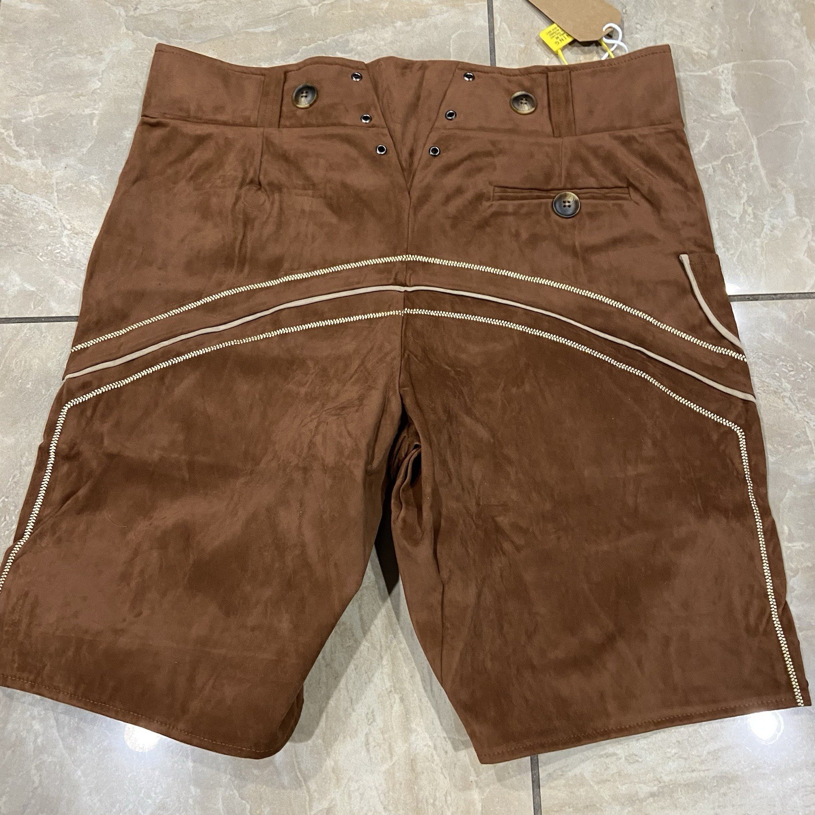 Bavarian Lederhosen Oktoberfest Costume German Outfit Shorts Men’s 32 US