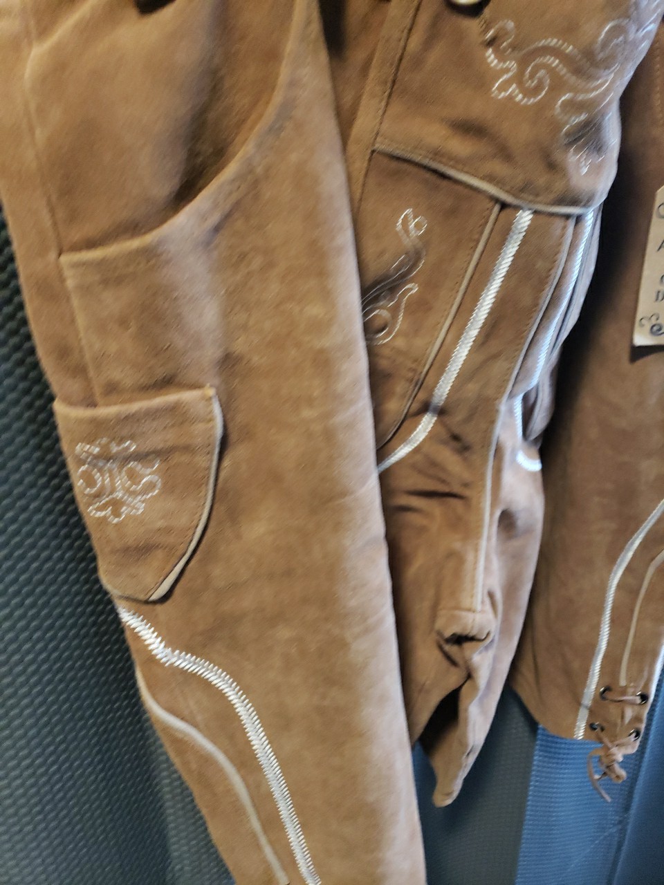 Adisno Mens Bavarian Oktoberfest Lederhosen Leather NWT 48