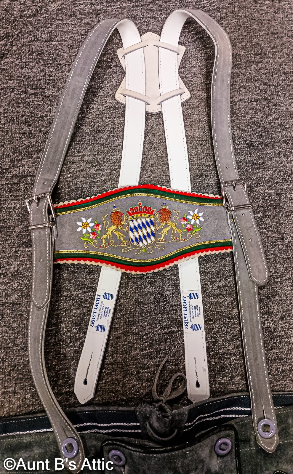 Lederhosen Men’s Ernst Licht German Bavarian Gy Leather Shorts Suspender & Socks