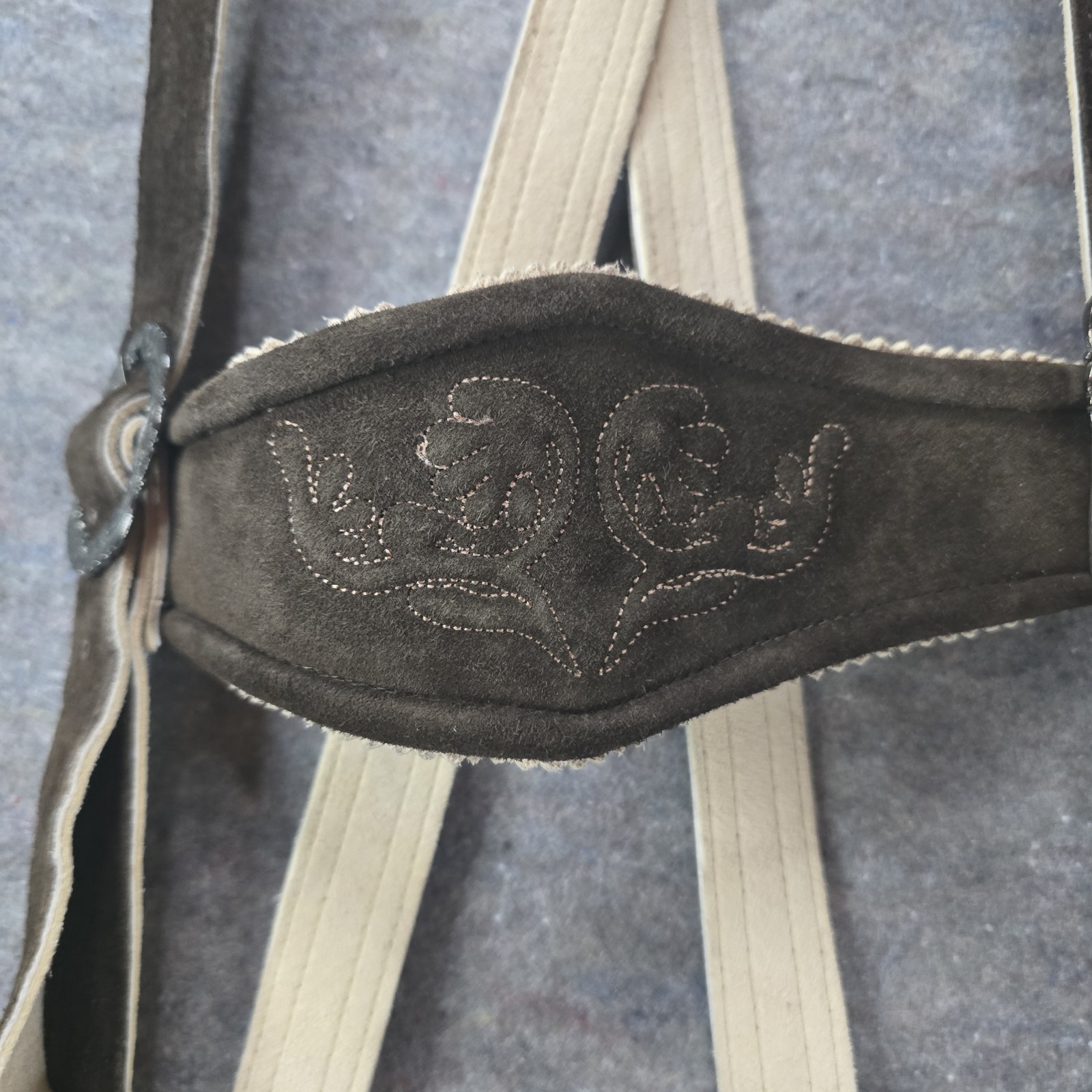 1886 Alpen Trachten Suede Leather Embroidered Lederhosen Bundhosen Suspenders