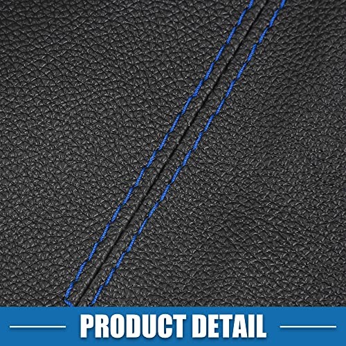 Universal Shift Boot Cover Car Shift Knob Boot Dust Cover Seams Faux Blue