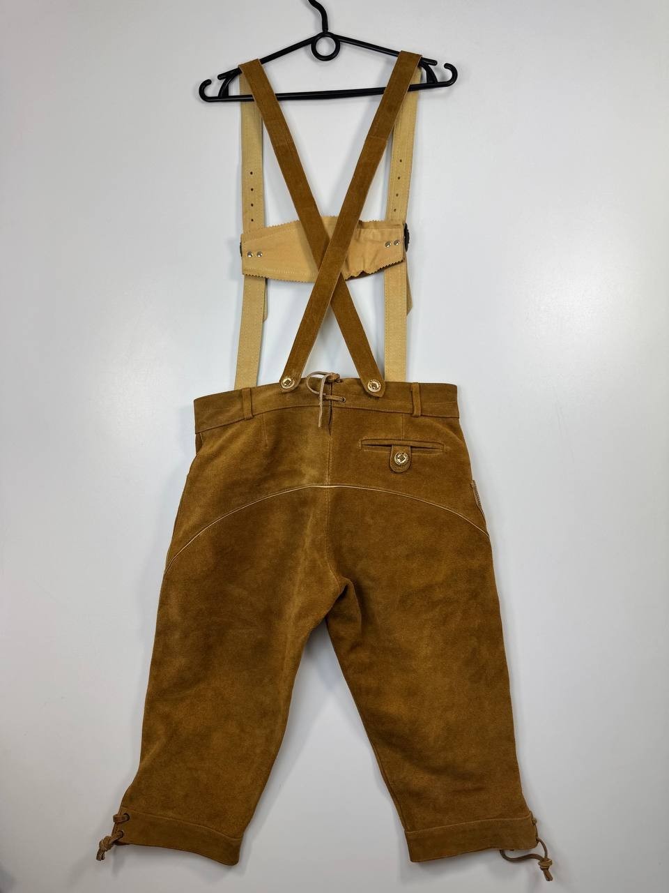 Almbock Genuine Leather Suede Lederhosen Bavarian Oktoberfest Trachten Men 48