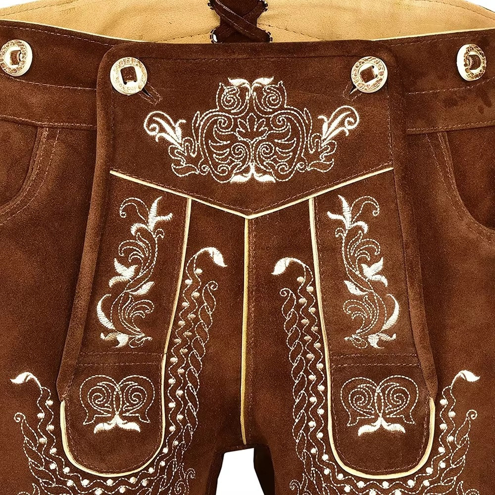 10 Pcs Traditional German Bavarian Lederhosen Oktoberfest Trachten Man Trousers