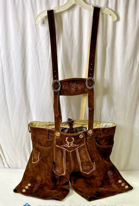 Lederhosen – Size 42 Original Authentic Leather Brown