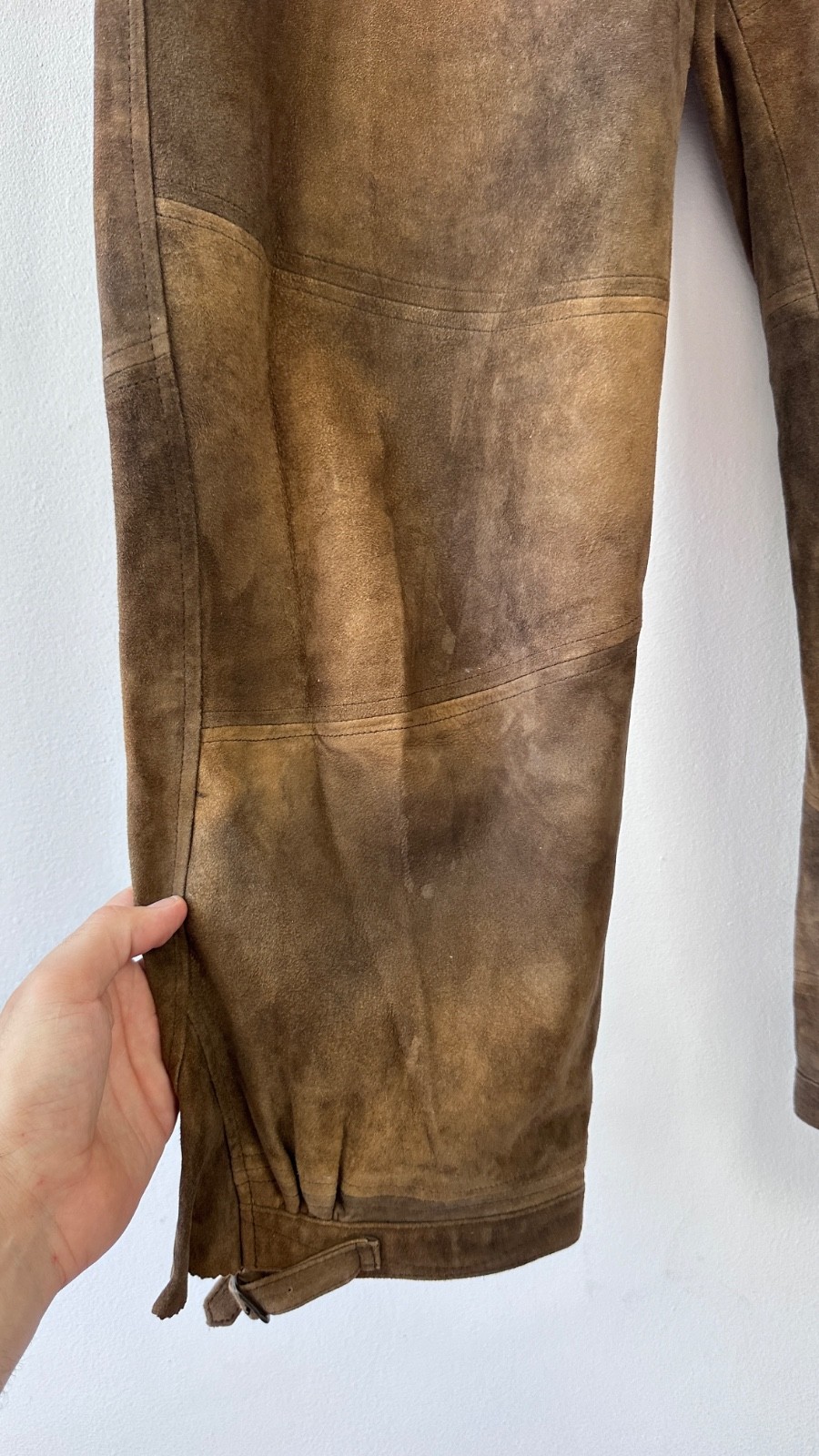 Amtmann Austria Vintage Suede Leather Trachten Pants Lederhosen Breeches Size 50