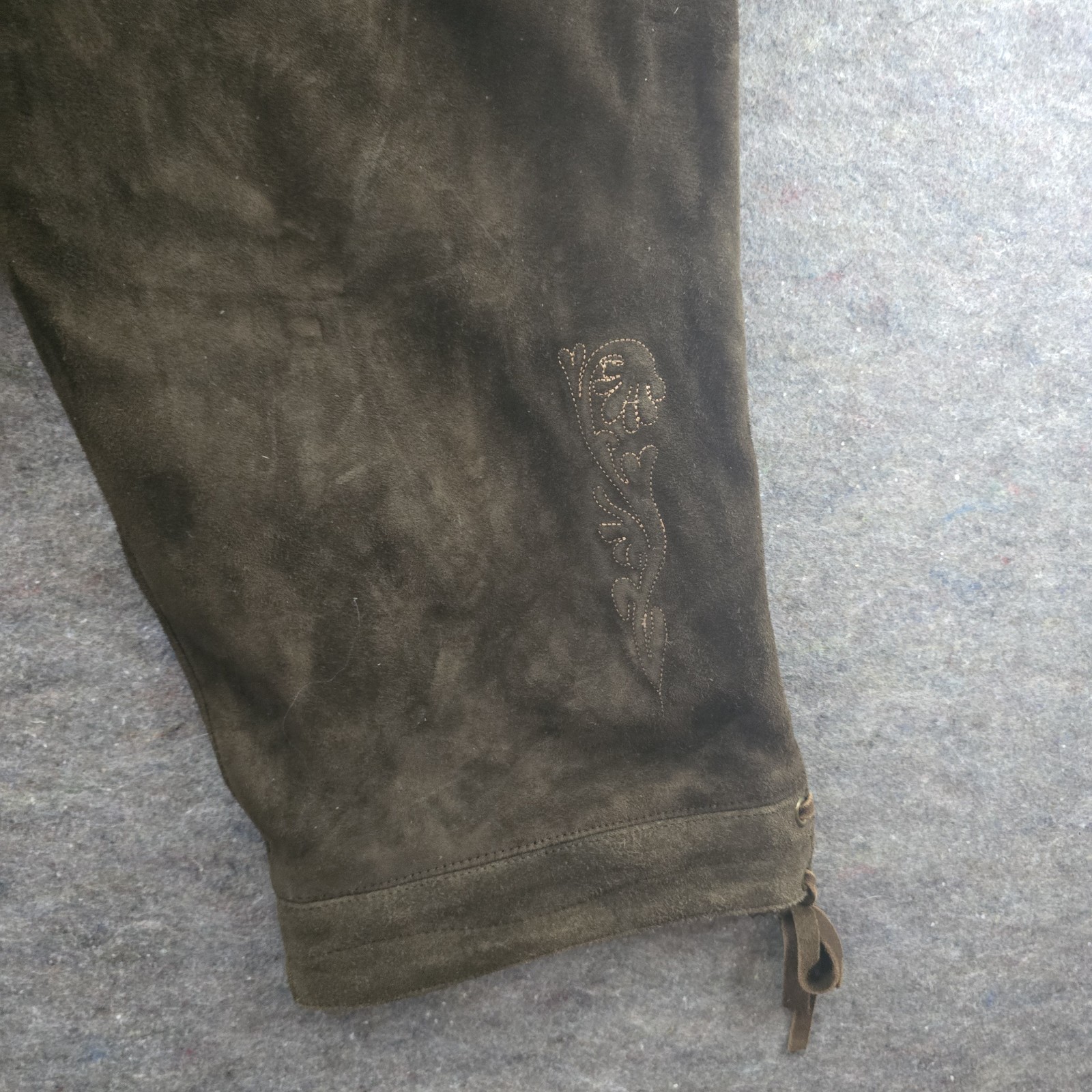 1886 Alpen Trachten Suede Leather Embroidered Lederhosen Bundhosen Suspenders