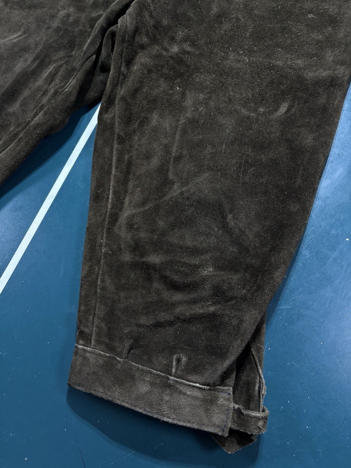 Vtg 40s German Lederhosen Knickerbockers Suede Leather Kniebund Shorts Size 38