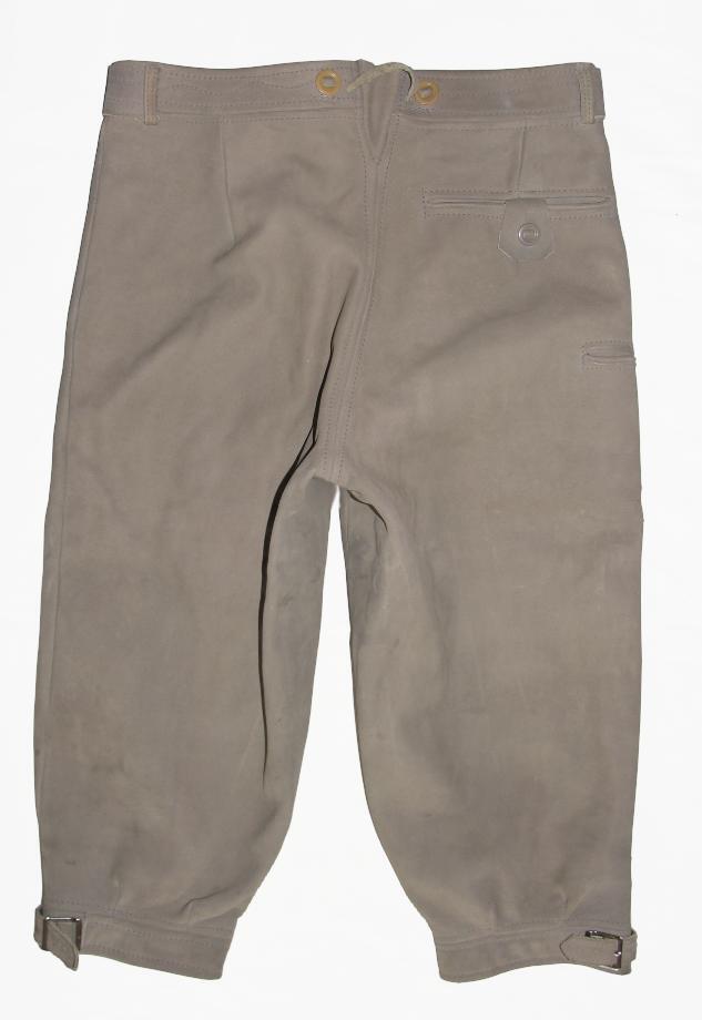 Traditional knee band leather pants/men’s costume pants in gray size 44