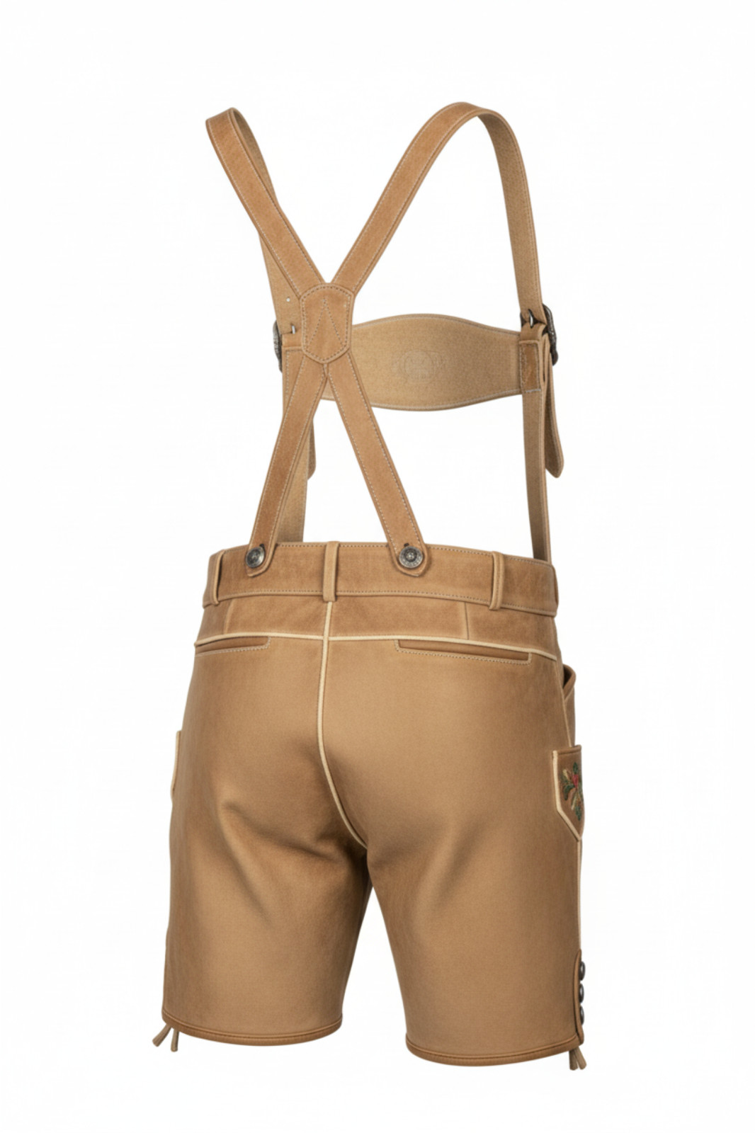 Lederhosen Men Octorberfest Suede Beige Brown Antique