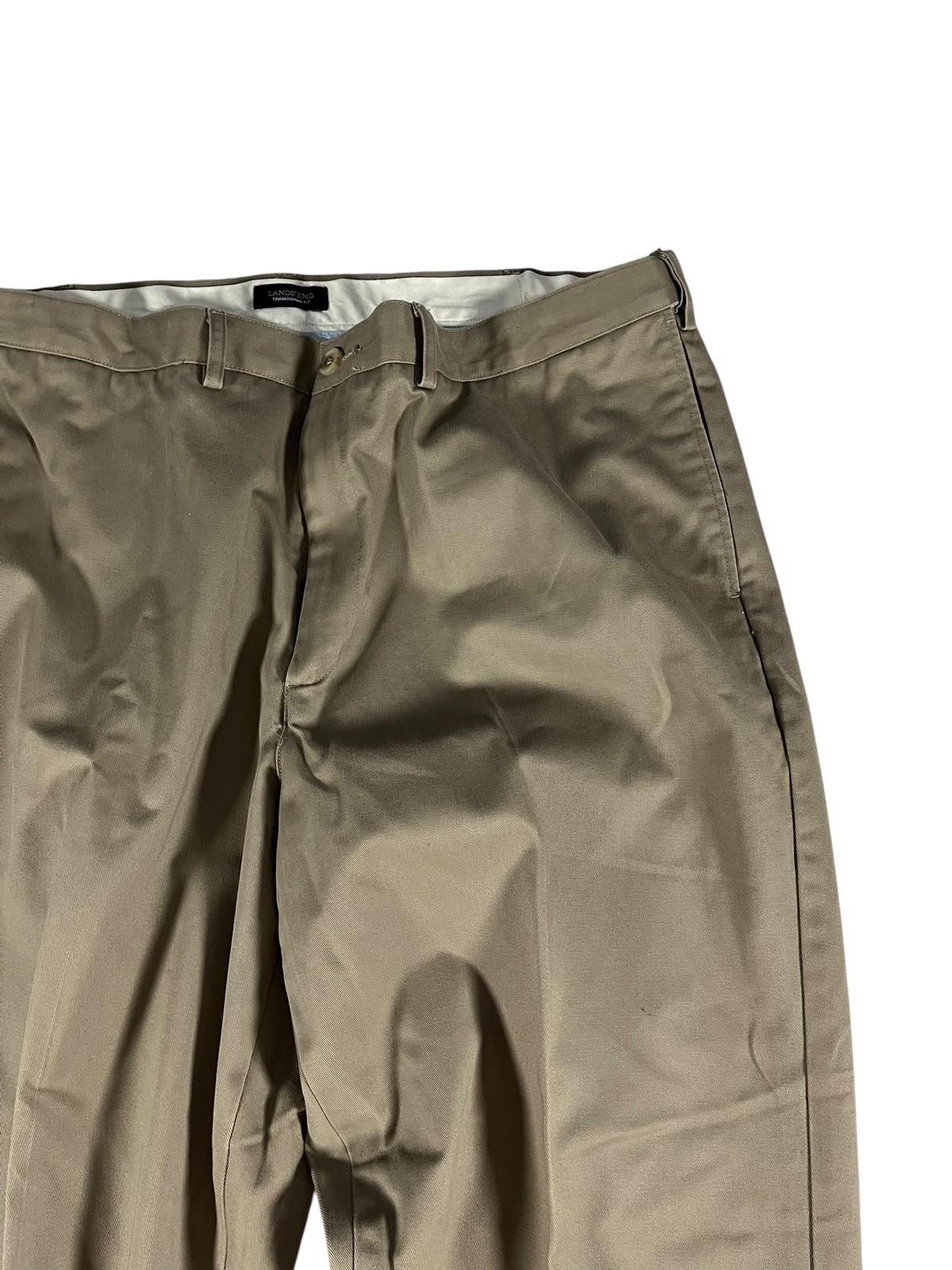 Lands’ End Traditional Fit Chino Pants Men’s Size 42 Khaki