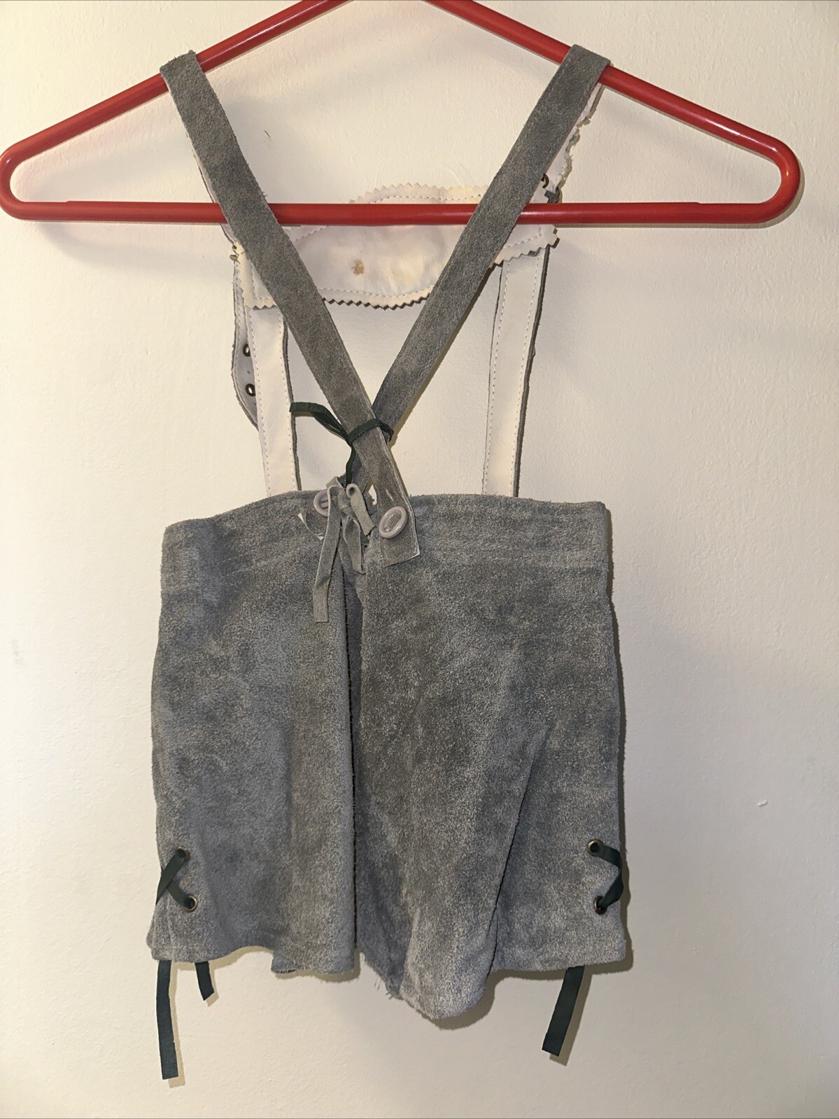 Austria Vtg Early 1960s Lederhosen Soft Leather boys Sz 3 11″ w x 9″ pants Vguc