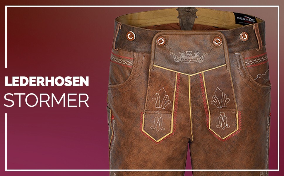Traditional Germen Men Lederhosen Stormer Leather Lederhosen Oktoberfest Outfit