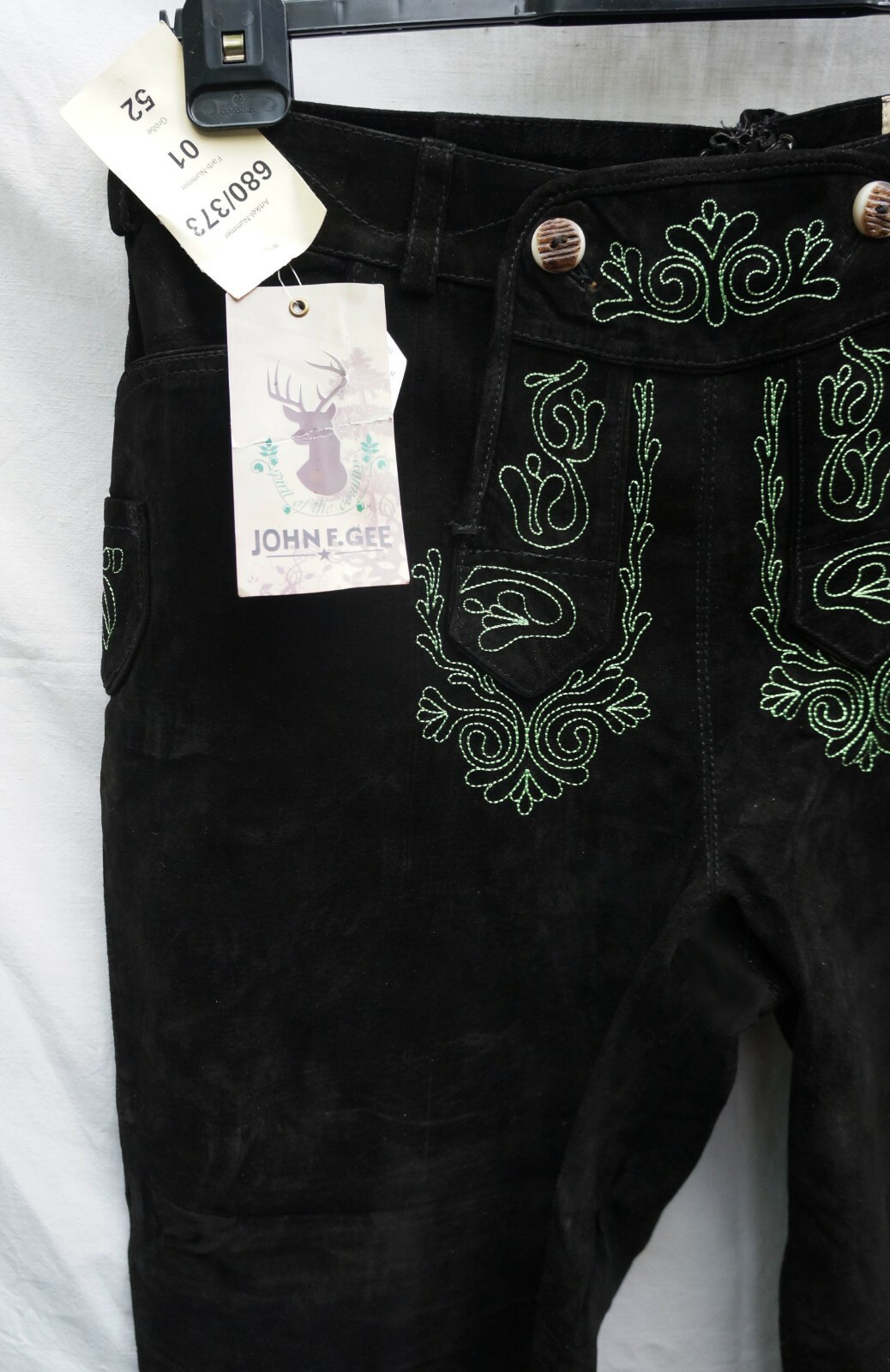 Lederhosen costume pants black 52 John F.Gee leather pants NP140 €