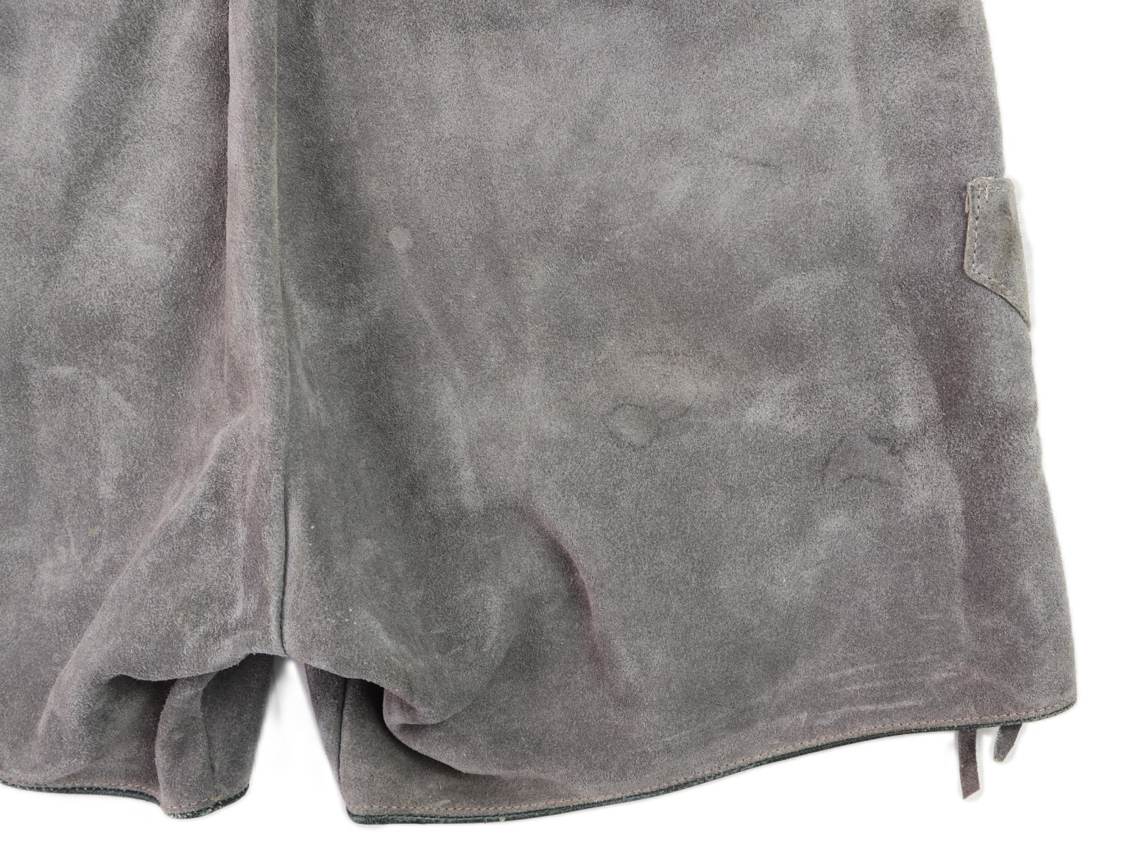 Bergfreund US Men’s 44 US 30 Gray Suede Leather Lederhosen Bavarian Shorts
