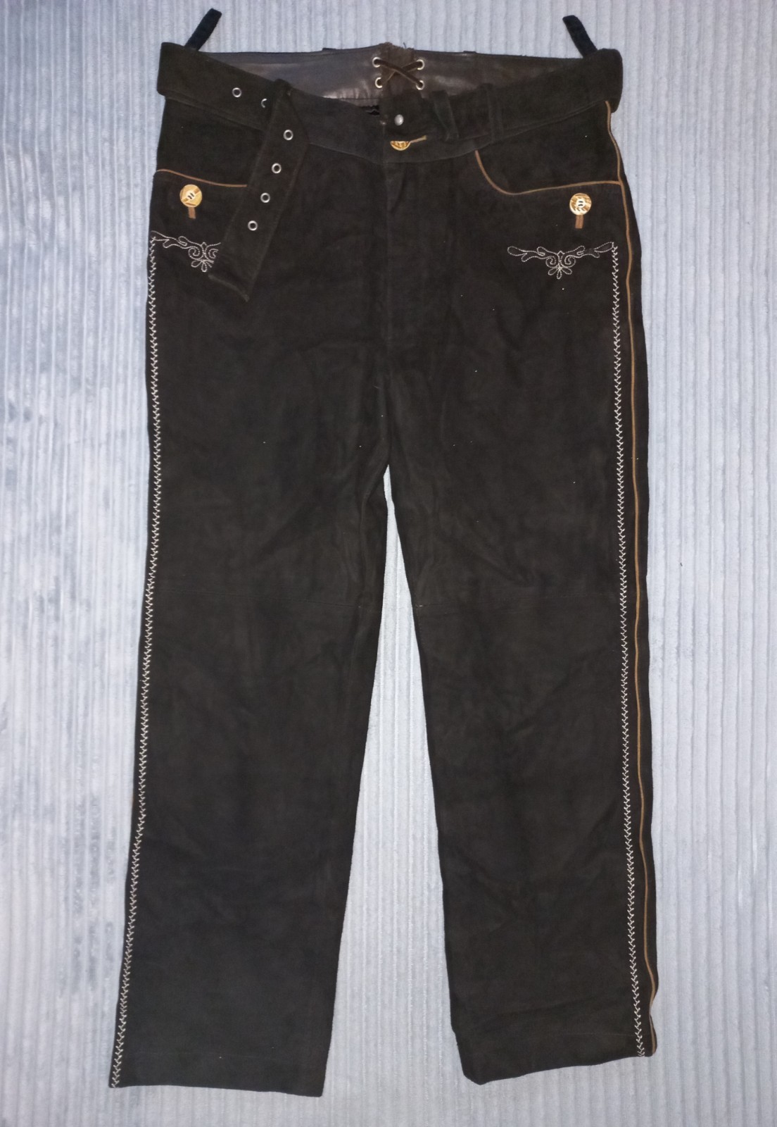 Lederhosen Trachten Oktoberfest Leather pants shorts (Size 48 (EU M))