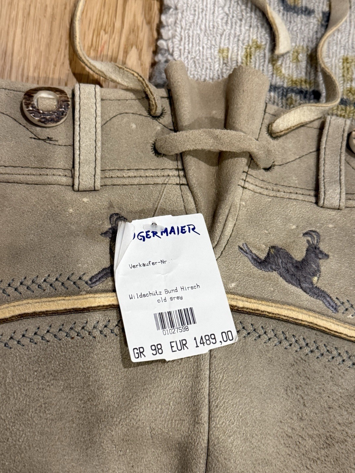 NWT Meindl Angermaier Men’s Lederhosen Trachten Brown Leather