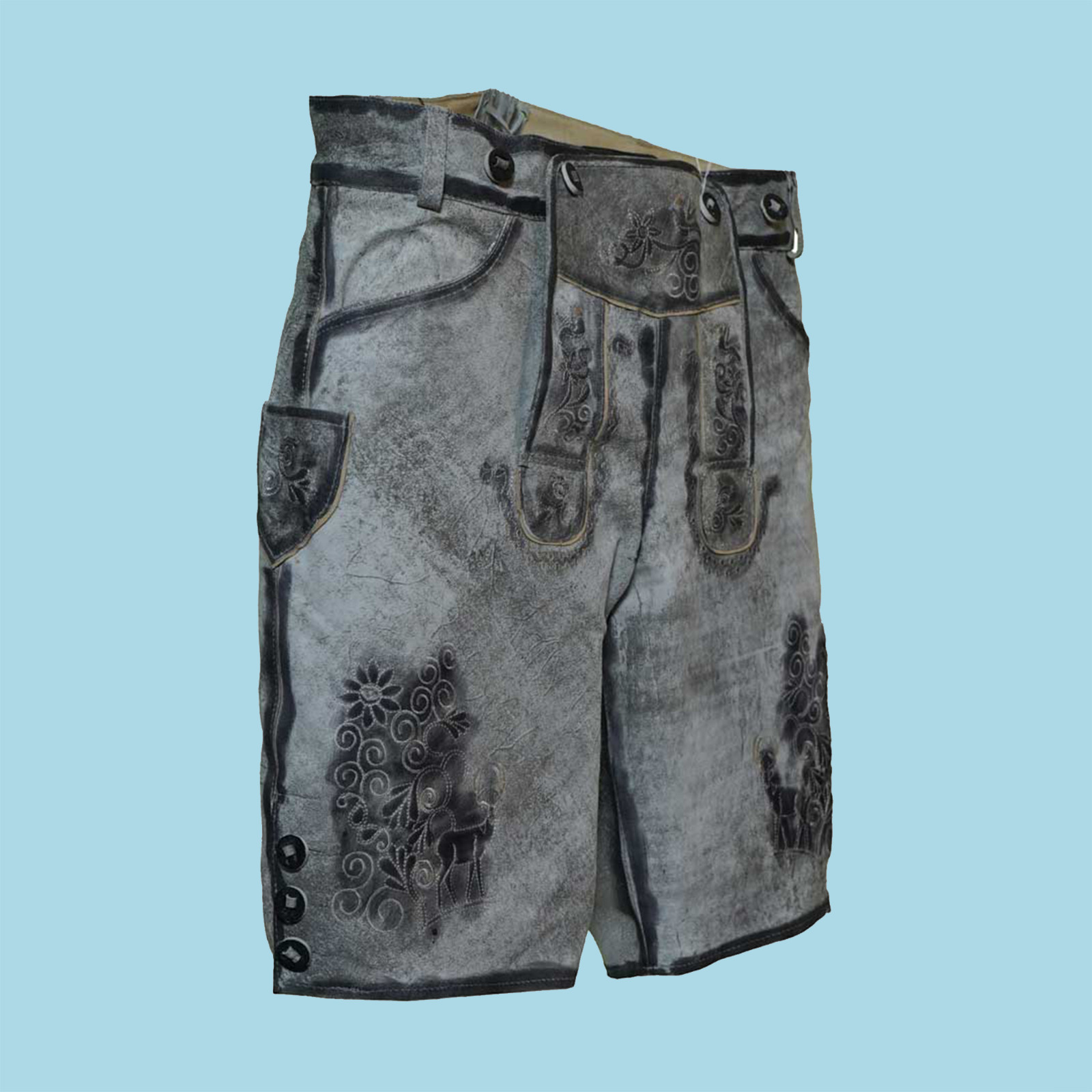 Men’s Lederhosen, Men’s Oktoberfest Lederhosen Dress, Lederhosen Goakskin shorts
