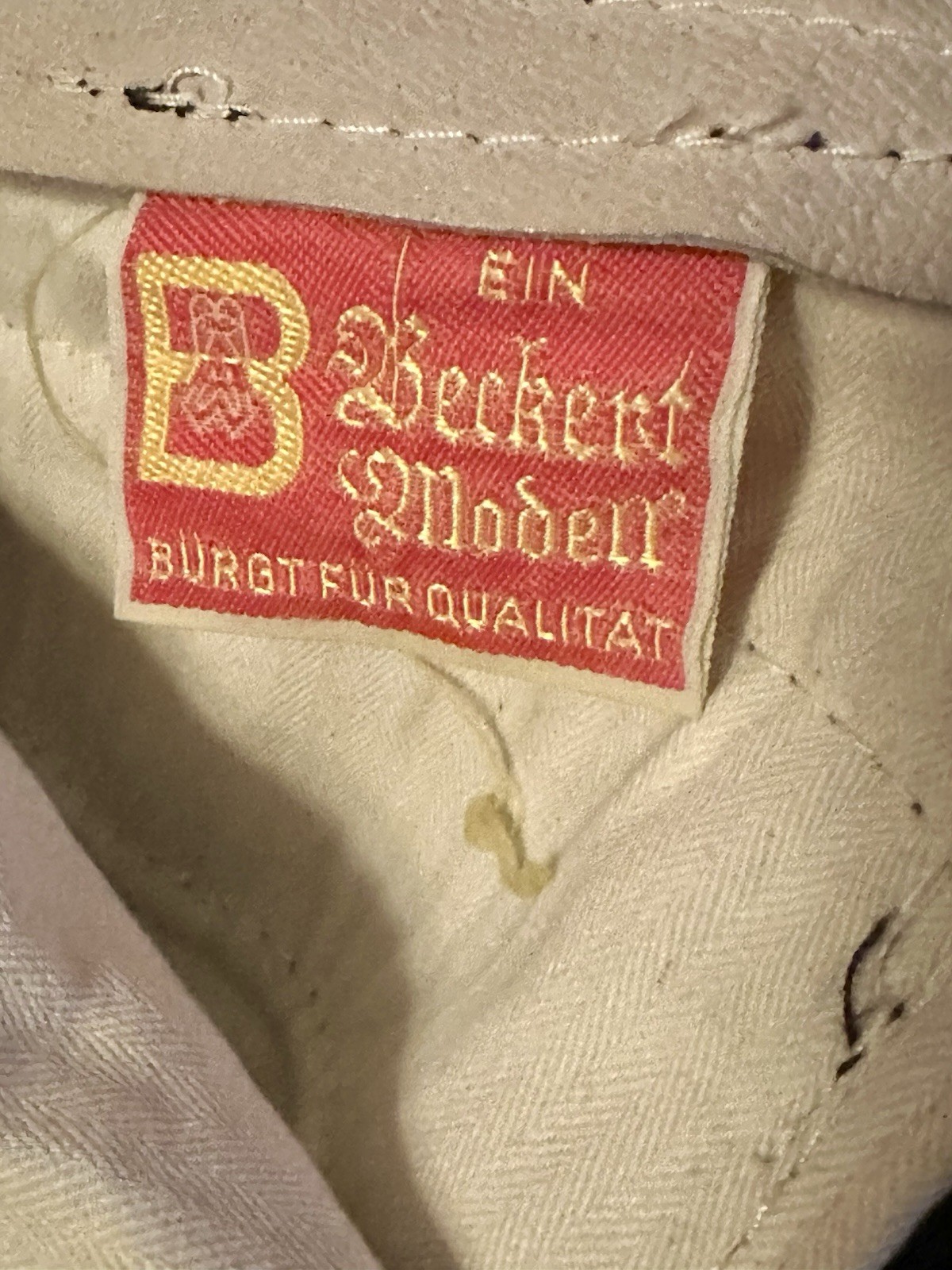 Beckert Modell Embroidered Suede Lederhosen Sz 36 Waist With Suspenders