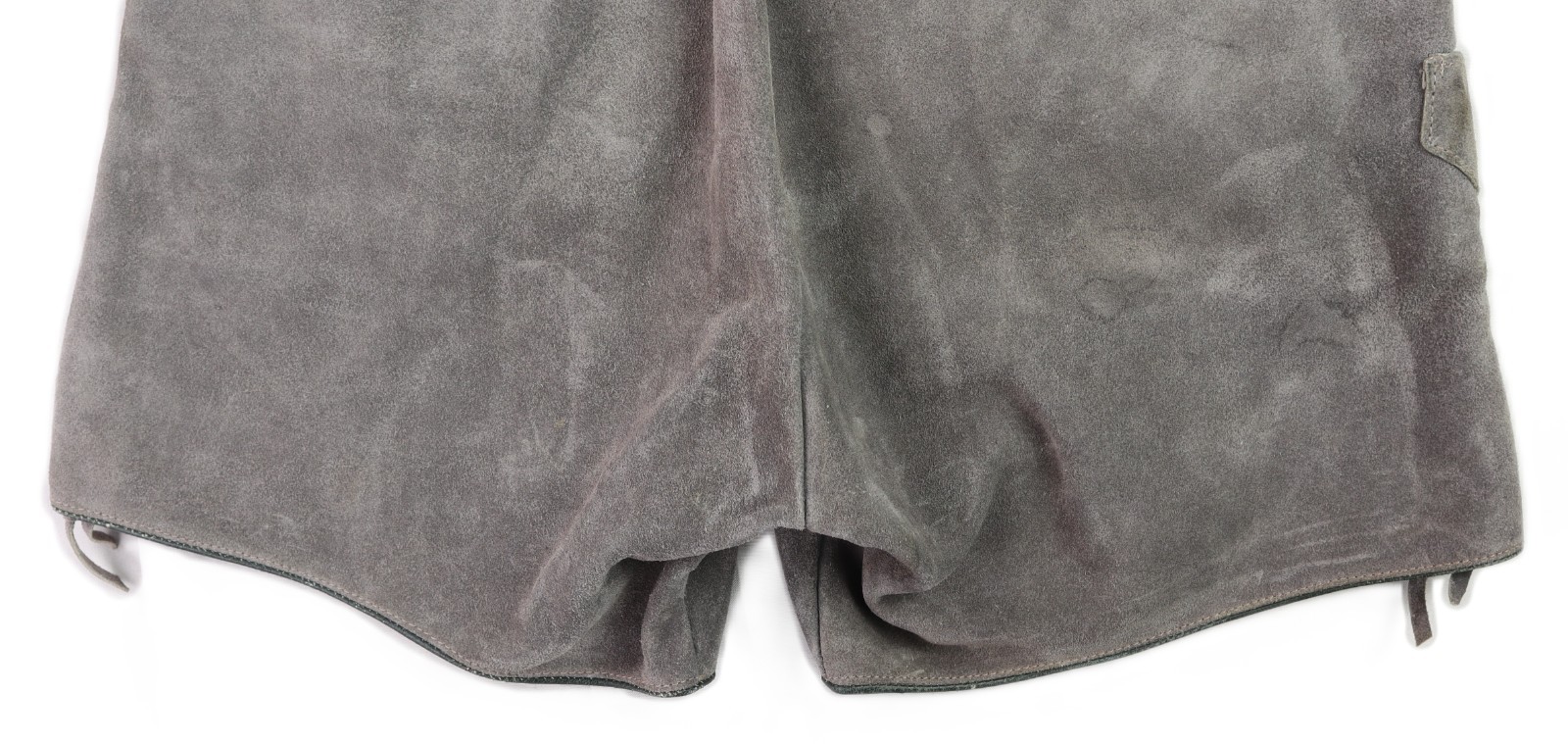 Bergfreund US Men’s 44 US 30 Gray Suede Leather Lederhosen Bavarian Shorts