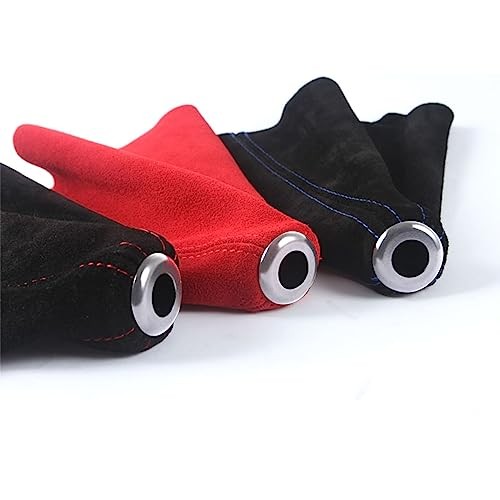 Car Shift Boot Cover, Suede Leather Shift Knob Boot Dust Cover, Black/Black