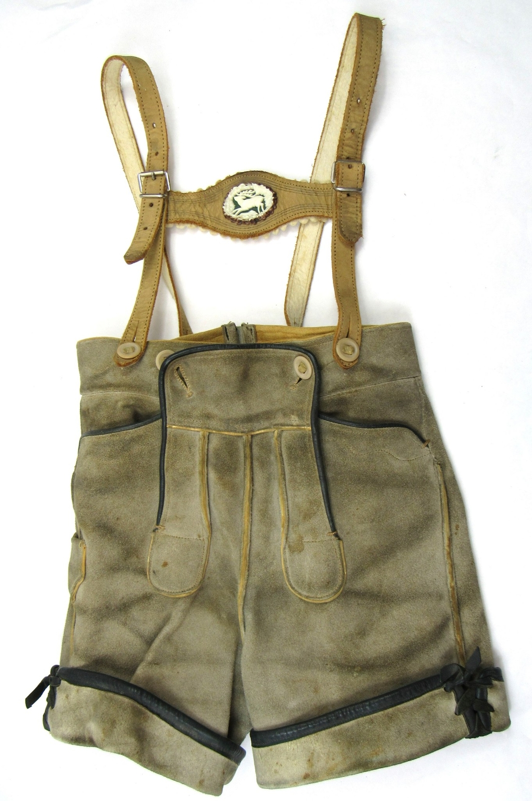 Vintage German Bavarian Lederhosen Leather Suede + Anton Pichler Hat Graz Fedora