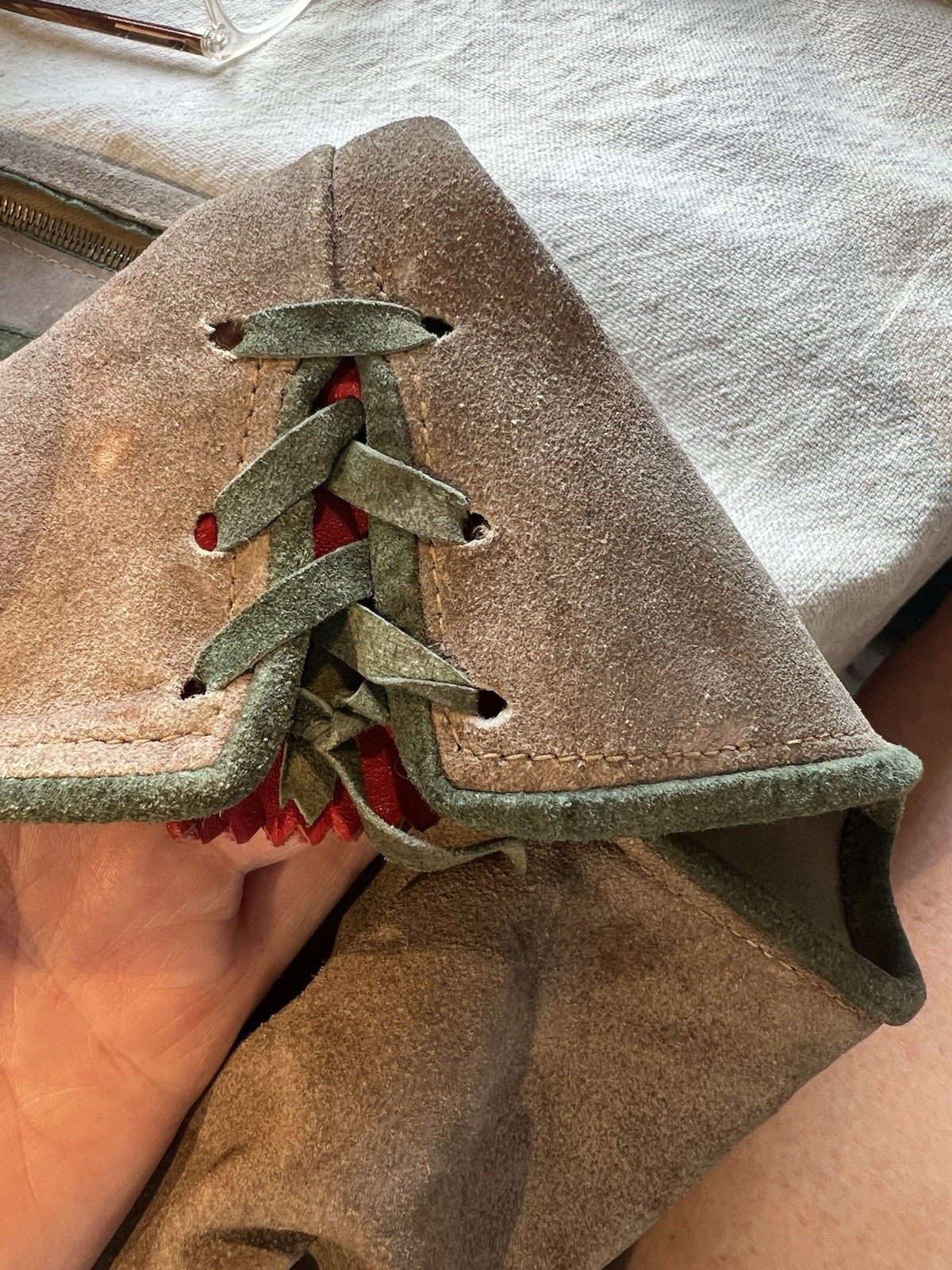 Vintage German Lederhosen Suede Leather Shorts Oktoberfest Size 26