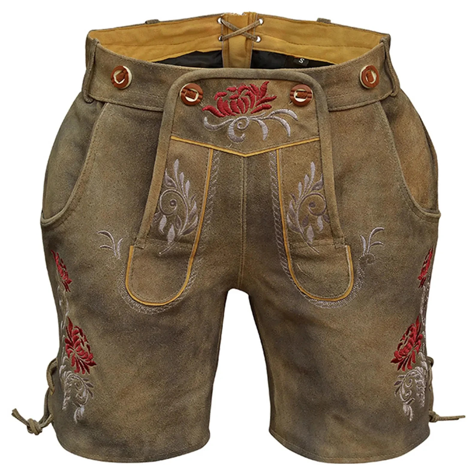 Womens Lederhosen Shorts Suede Leather | Oktoberfest Costume for Women | German