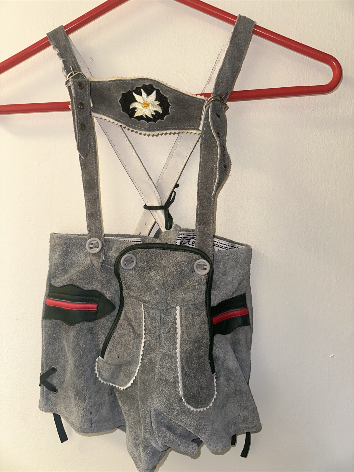 Austria Vtg Early 1960s Lederhosen Soft Leather boys Sz 3 11″ w x 9″ pants Vguc