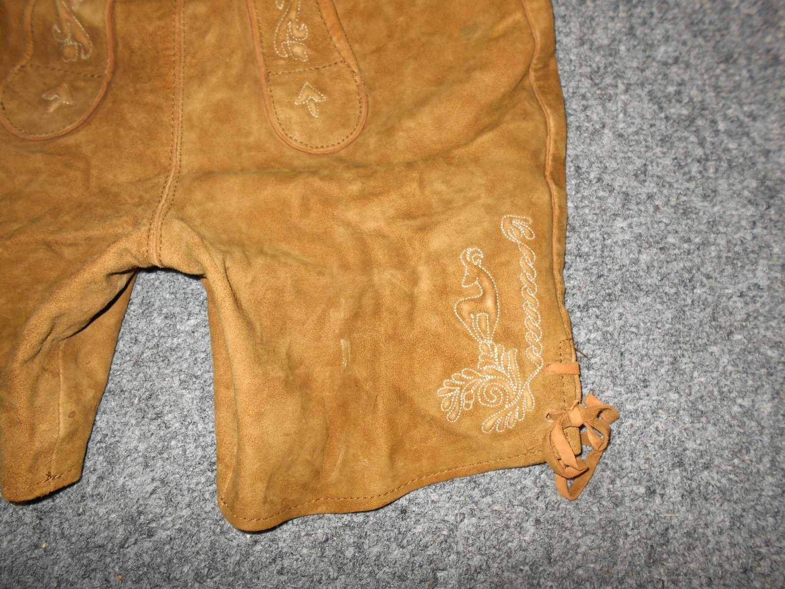 STEINDL ORIGINAL BAVARIAN OKTOBERFEST BOYS LARGE 146 LEATHER LEDERHOSEN B2